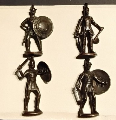 Spartaner  Metall Figuren brüniert   kompletter Satz 