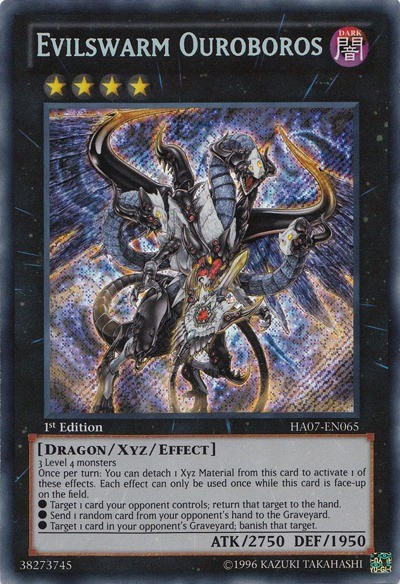 Yugioh! LP Evilswarm Ouroboros - HA07-EN065 - Secret Rare - Unlimited Edition Li