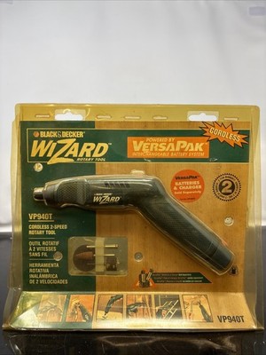 Black Decker Wizard 2-Speed Rotary Tool Versapak Accessories NIP VP940T