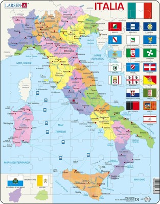 Puzzle - Italien (politisch) (2022) | Puzzle | Larsen | EAN 7023852133477