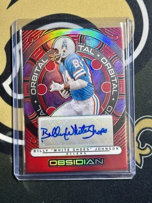 2024 Panini Obsidian Orbital Signatures Billy Johnson #OS-BJN Red /75 White Shoe