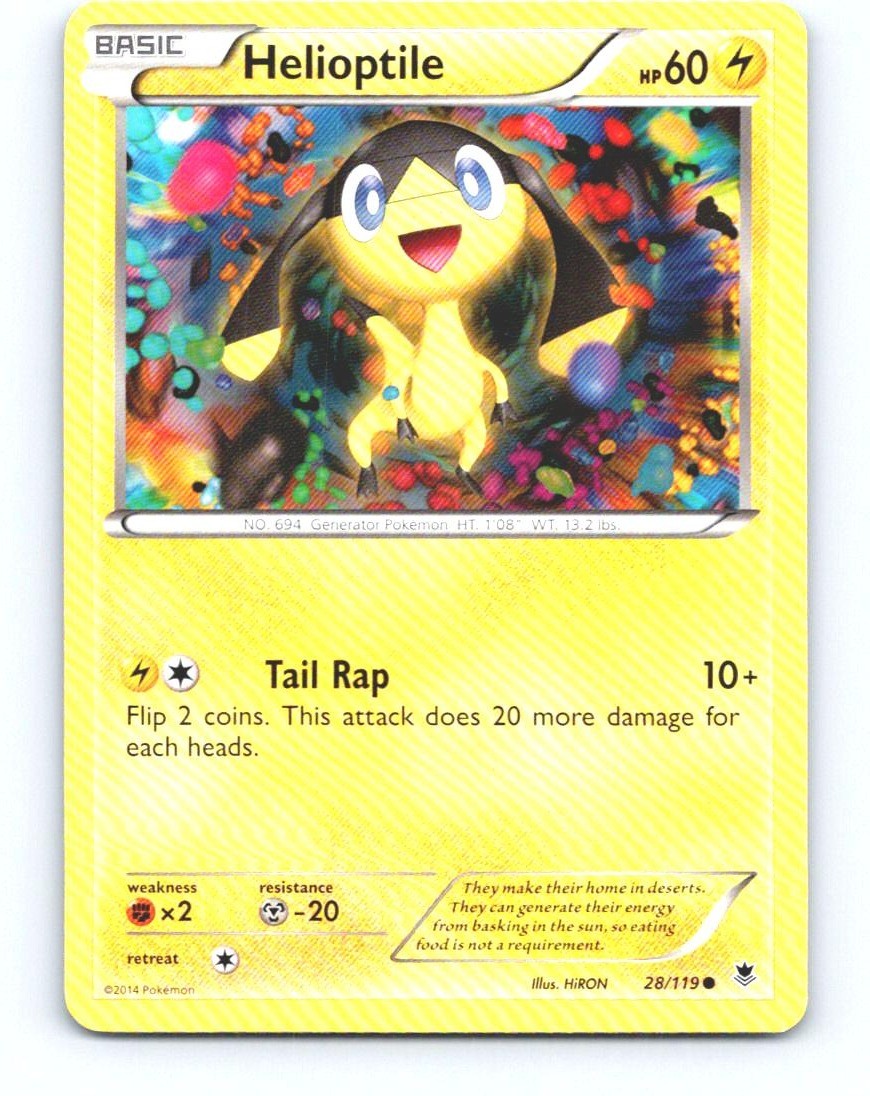Helioptile 28/119 Common Phantom Forces Pokemon Near Mint