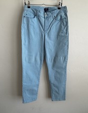 NYDJ Ankle Jeans Womens 6 Light Blue Stretch Lift Tuck Made in USA
