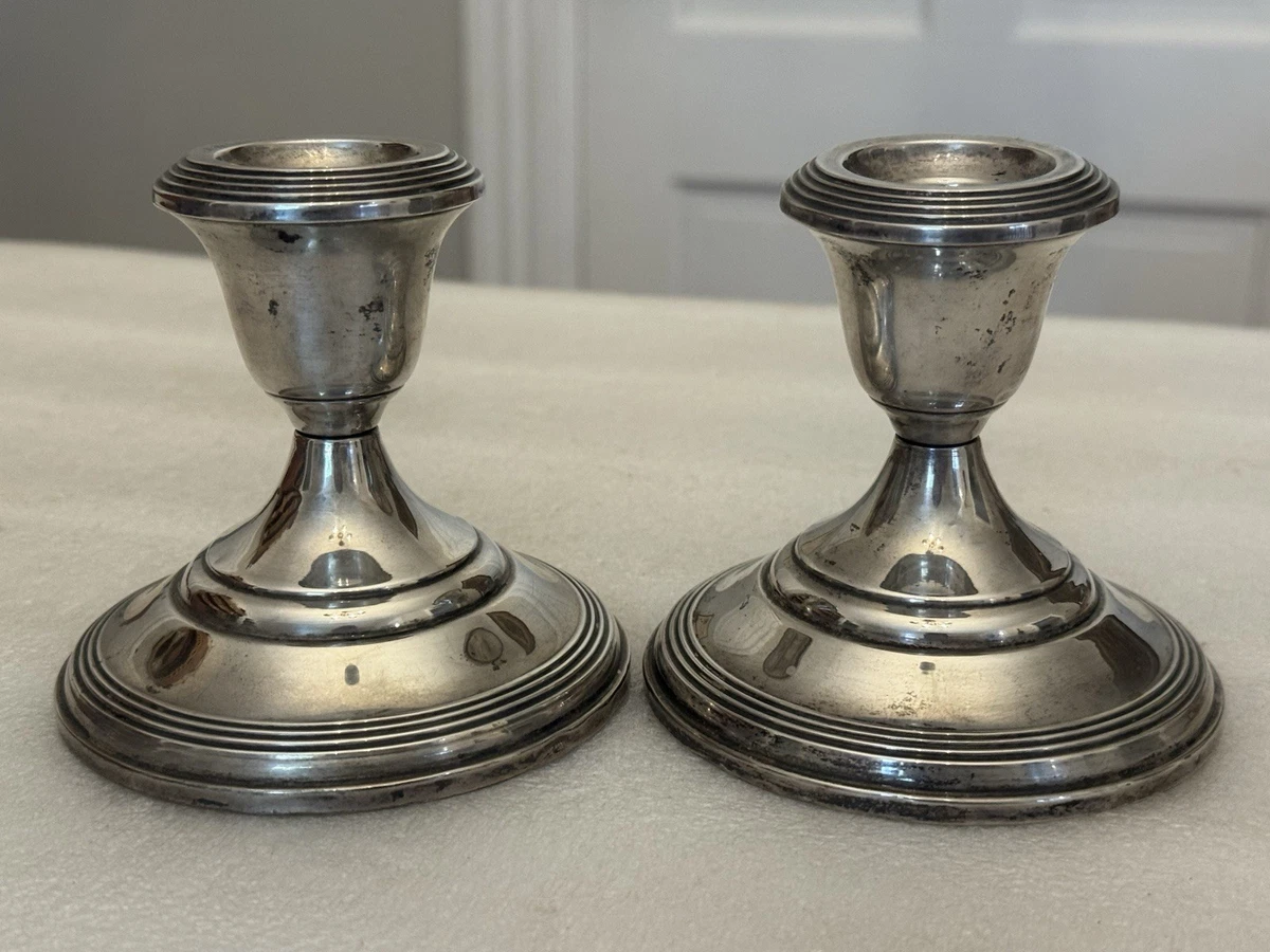 Fisher Sterling Silver Antique Us Candlesticks & Candelabras for