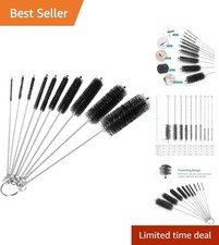 Comprehensive 10-Piece Bottle  Tube Cleaning Brush Set - 8-Inch Convenience