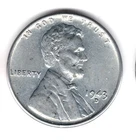 1943 D Steel Lincoln Wheat Cent  Uncirculated