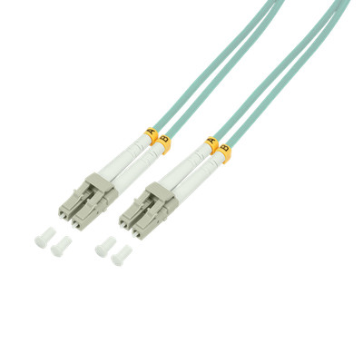 LogiLink LWL Duplex Patchkabel OM3 50/125µ LC/LC türkis 0,5 m