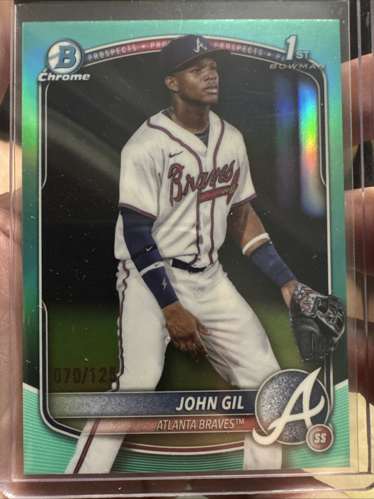 2025 Bowman Chrome John Gil #BCP-172 1st Bowman True Aqua /125
