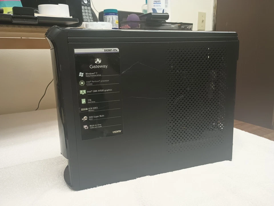 Gateway SX2801-01E Intel Dual-Core 6GB RAM 1 Tb PC Desktop Genuine Windows 7  - Image 3 of 4