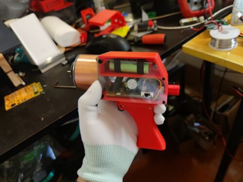 Portable Hand-held Tesla Coil Gun Electric Auto Firing Plasma ENERGY Generator Y - Picture 7 of 12