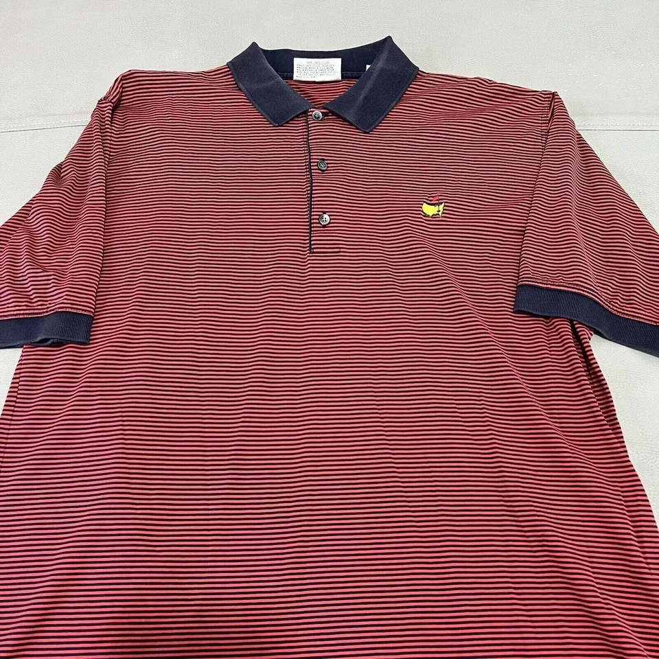 Camisa Polo Activa Slazenger Masters Collection Rayas Rojas PGA Golf Algodón-L-1125 Foto 3 de 4
