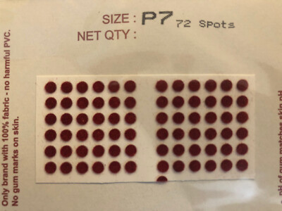 Eytex Pallavi Kumkum Red Bindi Size P7 72 Spots USA Seller