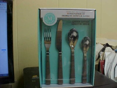 Martha Stewart Stainless Flatware Garden Cottage 16 Pc Set NEW IN BOX