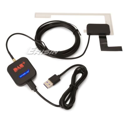 Erisin DAB+ Digital Audio Broadcasting Empfänger Box USB für Android 11/12/13/14