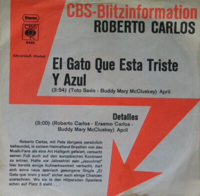 7'', Single, Promo Roberto Carlos - El Gato Que Esta Triste Y Azul