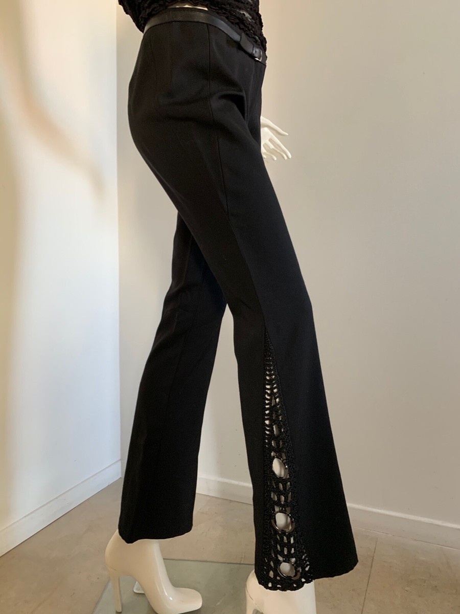 John Richmond gradient lace panlled ruffle flared pants with