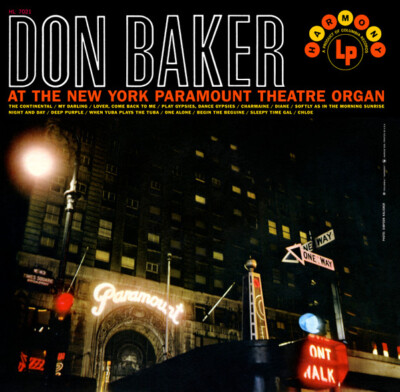Don Baker At The New York Paramount Theatre Organ LP Record  Vinyl 33 RPM