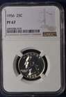 1956 Proof Washington Silver Quarter NGC PF 67