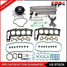 Head Gasket Set Timing Chain Water Pump For 1999-2001 Jeep Grand Cherokee 4.7L