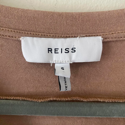 REISS beige Cleo midi long sleeve dress | eBay