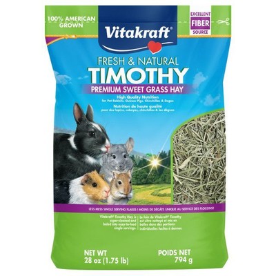 Small Pet, Vitakraft Fresh & Natural Timothy Premium Sweet Grass Hay (28 oz)