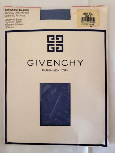 Collant vintage Givenchy Body Gleamers luccicanti ultra capri blu taglia A - Foto 1 di 8