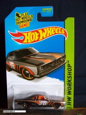 2014 HOT WHEELS #239 -2  68 PLYMOUTH BARRACUDA FORMULA-S BLK MC5 AMCARD WORKSHOP