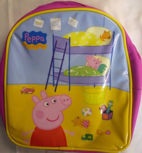 Mochila de lona y plástico rosa para Peppa Pig. Ideal para escuela | eBay