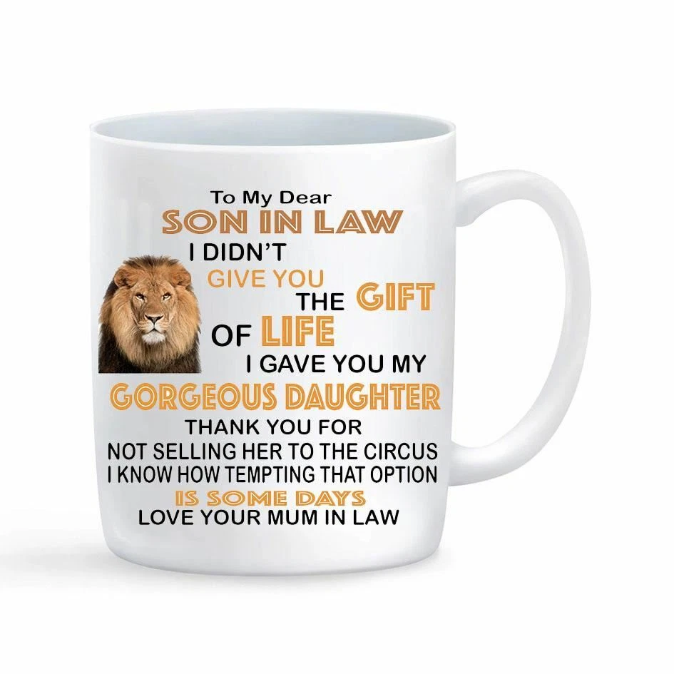 PRINTING PROS Son In Law Mug Cup, Funny Birthday, Christmas, Secret Santa, Novelty Gift