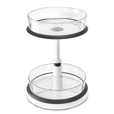 Sorbus 2-Tier Clear Lazy Susan - Rotating Kitchen Organizer