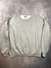 Vintage Cheetah Made in USA Fleece Pullover Crewneck Sweatshirt Gray Blue Sz Med