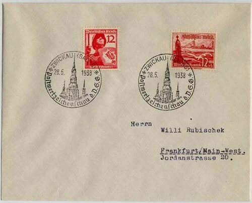 Briefmarken aus dem deutschen Reich (1933-1945) mit Sonderstempel