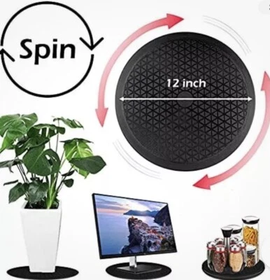 ManMik 12 Inch Lazy Susan Organizer Turntable Stand for TV, Cake, Pottery