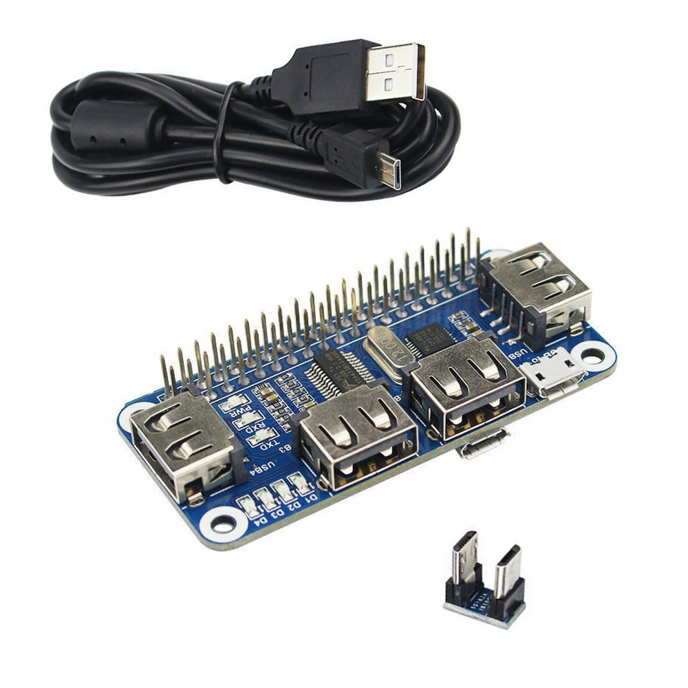 5V USB Hub Extension Board & Micro USB Converter & Cable For Raspberry Zero/W F