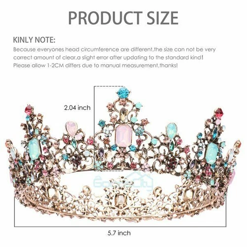 Coronas Tiaras Cristal Perla Novia Boda Corona para Mujer Princesa Tiara - Imagen 37 de 76