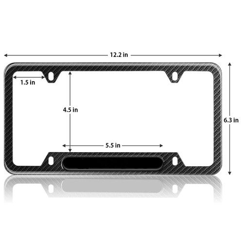 License Plate Frame Carbon Fiber Car BMW M Lexus MercedesBenz Tesla
