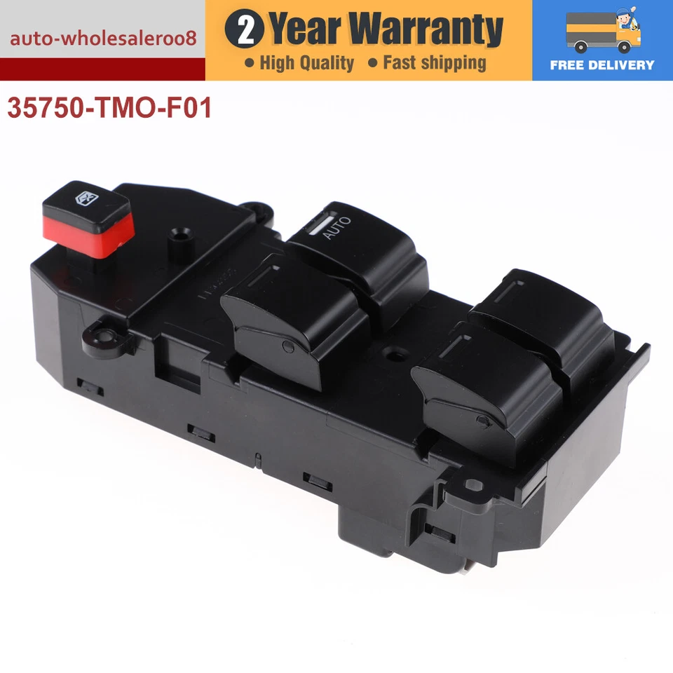 Interruptor maestro ventana eléctrica 35750-TM0-A01 para Honda City 2007-2012 RHD Foto 4 de 4