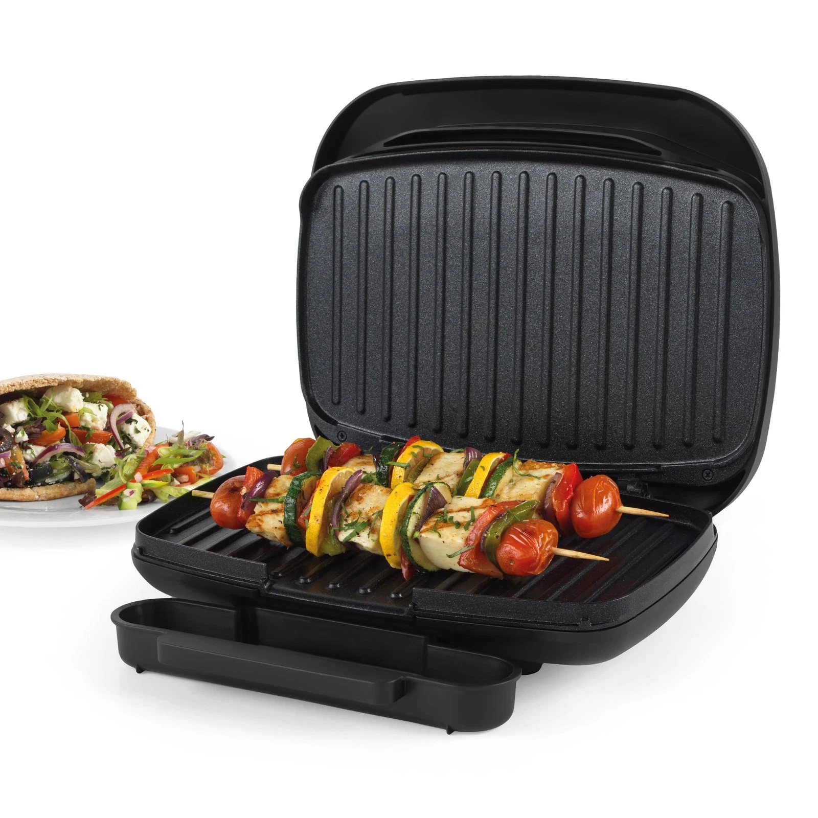 PT4366MBLKVDE Nonstick Health Grill Panini Press with Removable Drip Sc...
