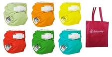 Rumparooz Size Cloth Diaper Covers, 6 Pack, Gender Neutral Colors with Reusab...