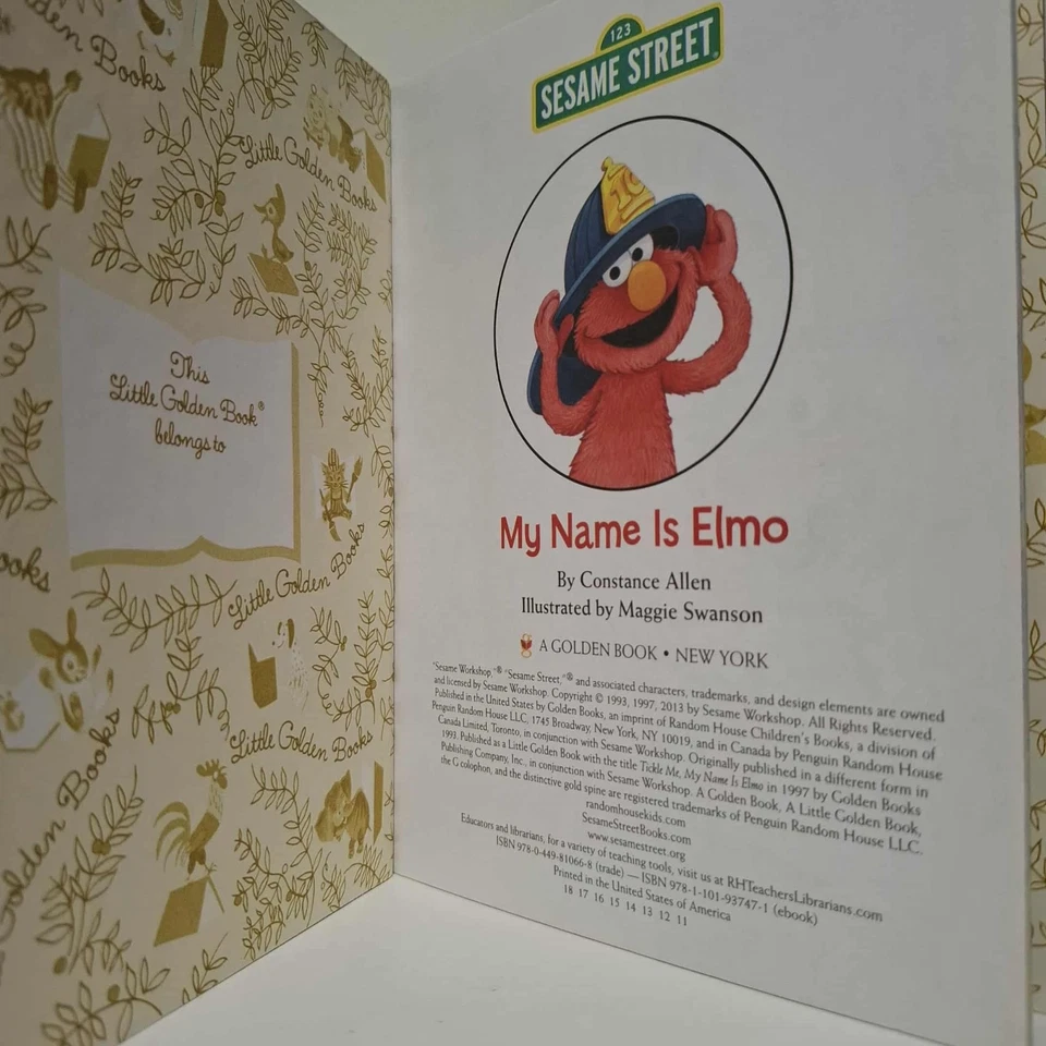 My Name is Elmo - 2013 - Pequeño libro dorado vintage - En muy buena condición Foto 2 de 4