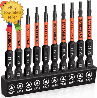 10-Pack Triangle Screwdriver Set - Premium S2 Steel Triangle Bit Set (2.56'' Long