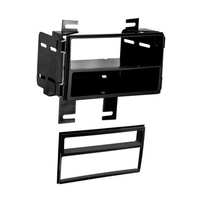 Double DIN Black Stereo Dash Kit w Radio Housing & Optional Storage Pocket
