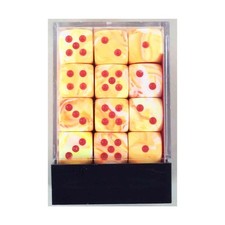 Chessex Festive Dice d6 12mm Sunburst w/Red (36) NM