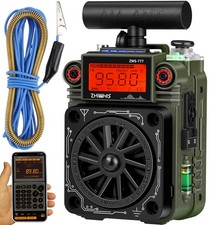 AM FM Shortwave Radio with Bluetooth and NOAA Alert, Small Rechargeable Radio...