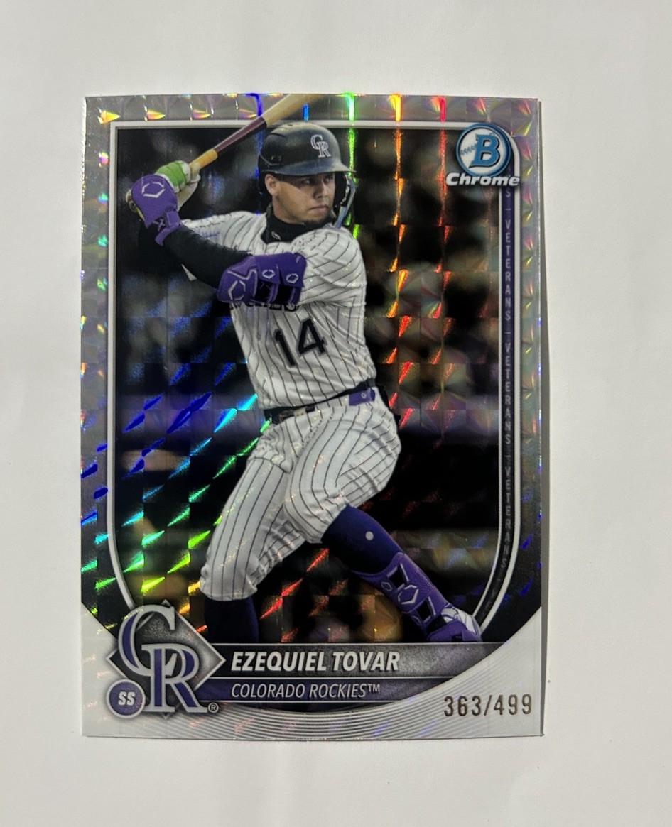 2025 Bowman Chrome - Ezequiel Tovar, Ezequiel Tovar #87 Geometric Refractor /499
