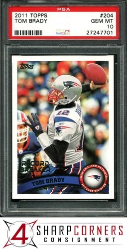 2011 TOPPS #204 TOM BRADY PATRIOTS PSA 10