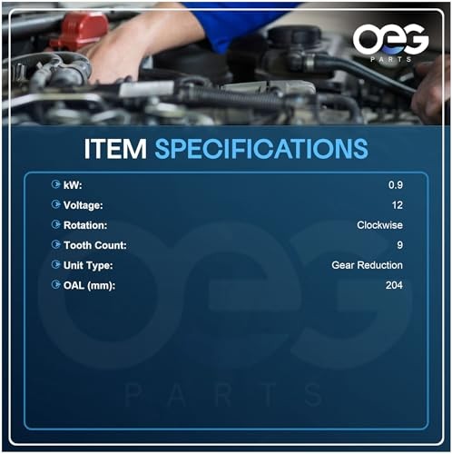 OEG Parts New Starter Compatible with Mini Cooper 1.6L 2002-2008 02-08 Auto  - Picture 4 of 7