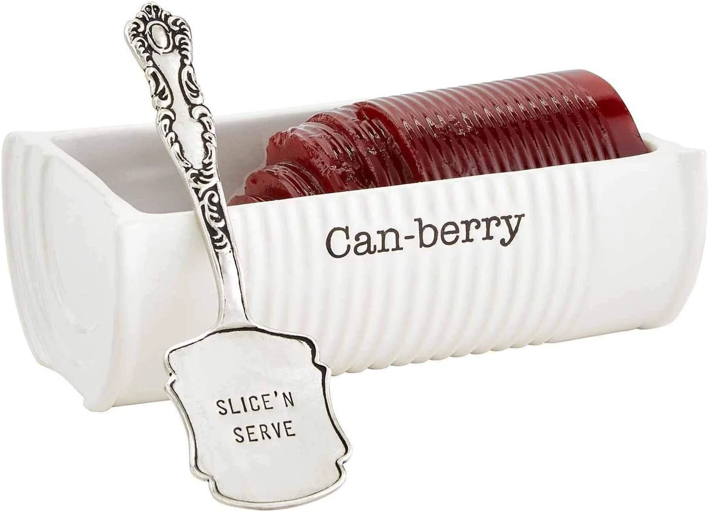 Mud Pie Can-Berry Ceramic Cranberry Serving Dish and Spatula Set