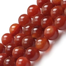 Red Carnelian Beads 16mm Round Strand for Jewelry Making