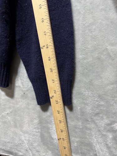 Suéter McNeal Tanguy Azul Marino 100% Lana de Cordero Tejido Pullover Para Hombre Talla Grande - Imagen 6 de 8